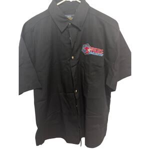 Matco Tools racing button up short sleeve denim shirt- NWOT- size XL